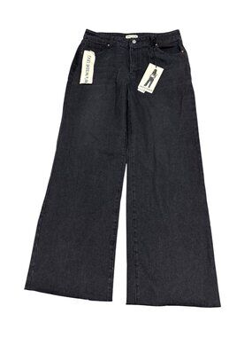 NWT Ashley Morgan 90s Wide Leg Black Denim Jeans Size 13/31